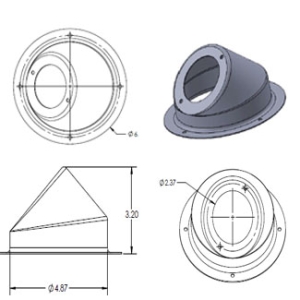 Stainless Steel Fuel Dish, 42 Degree Angle